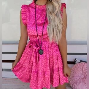 The Barbie Pink Cheetah Dress